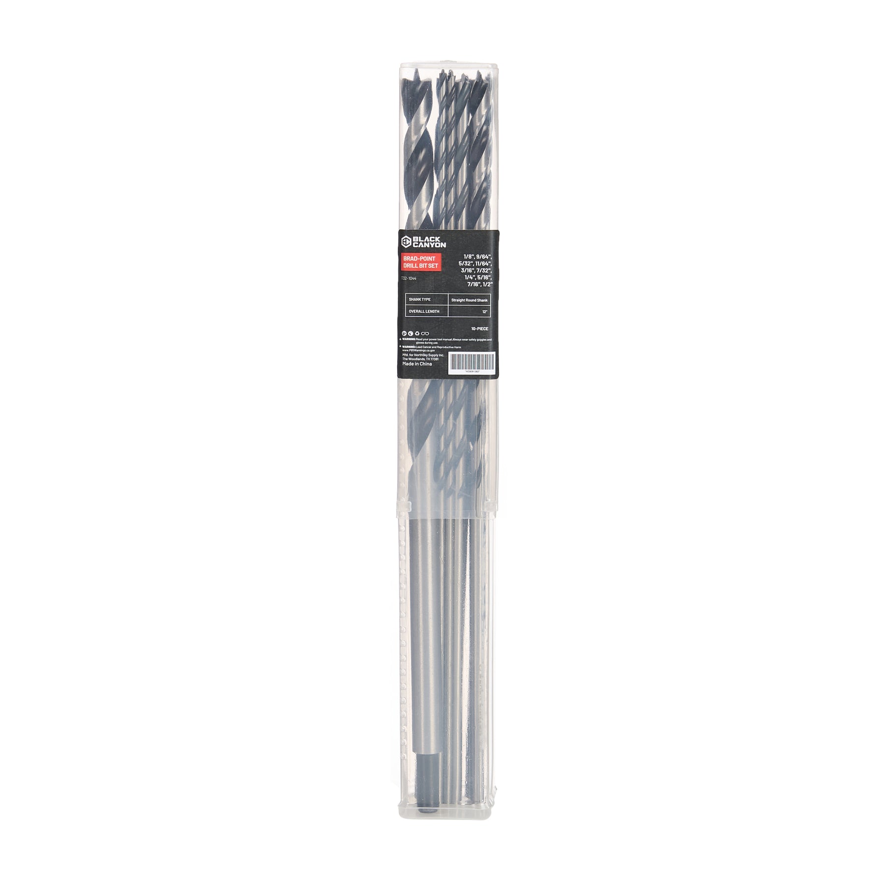 Brad-Point Drill Bit Set, 10 pcs