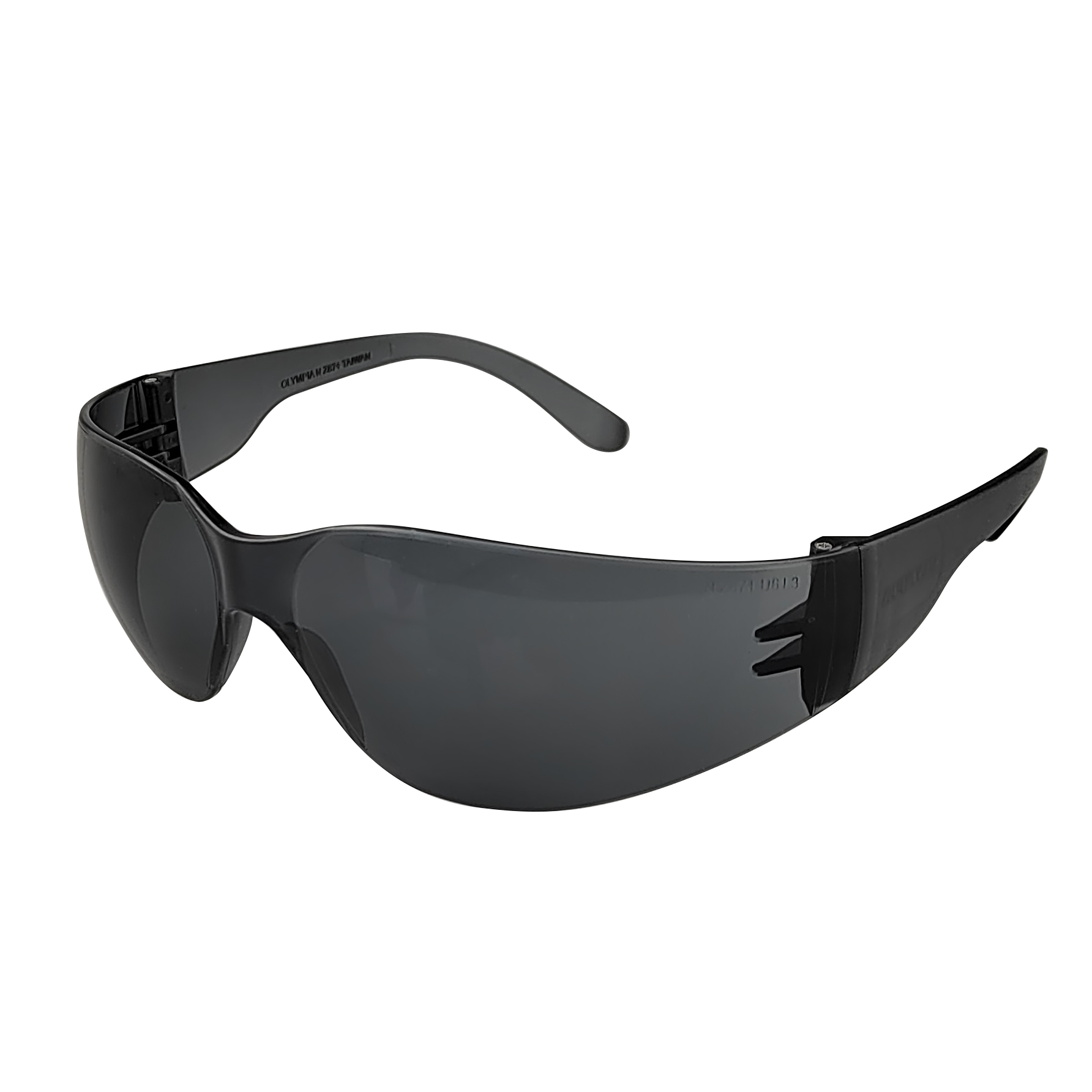 Frameless Safety Glasses, Anti-Scratch, Smoke, 12 pairs