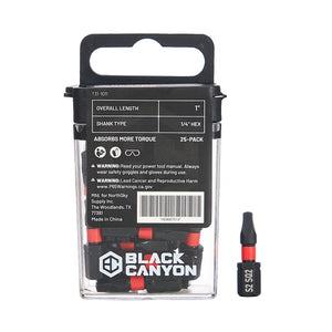 Impact Screwdriver Bits, Square SQ2, 1/4