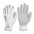 Cut-Resistant Gloves, L/9, Sandy, White/Gray, Cut Level A2, 12 Pairs