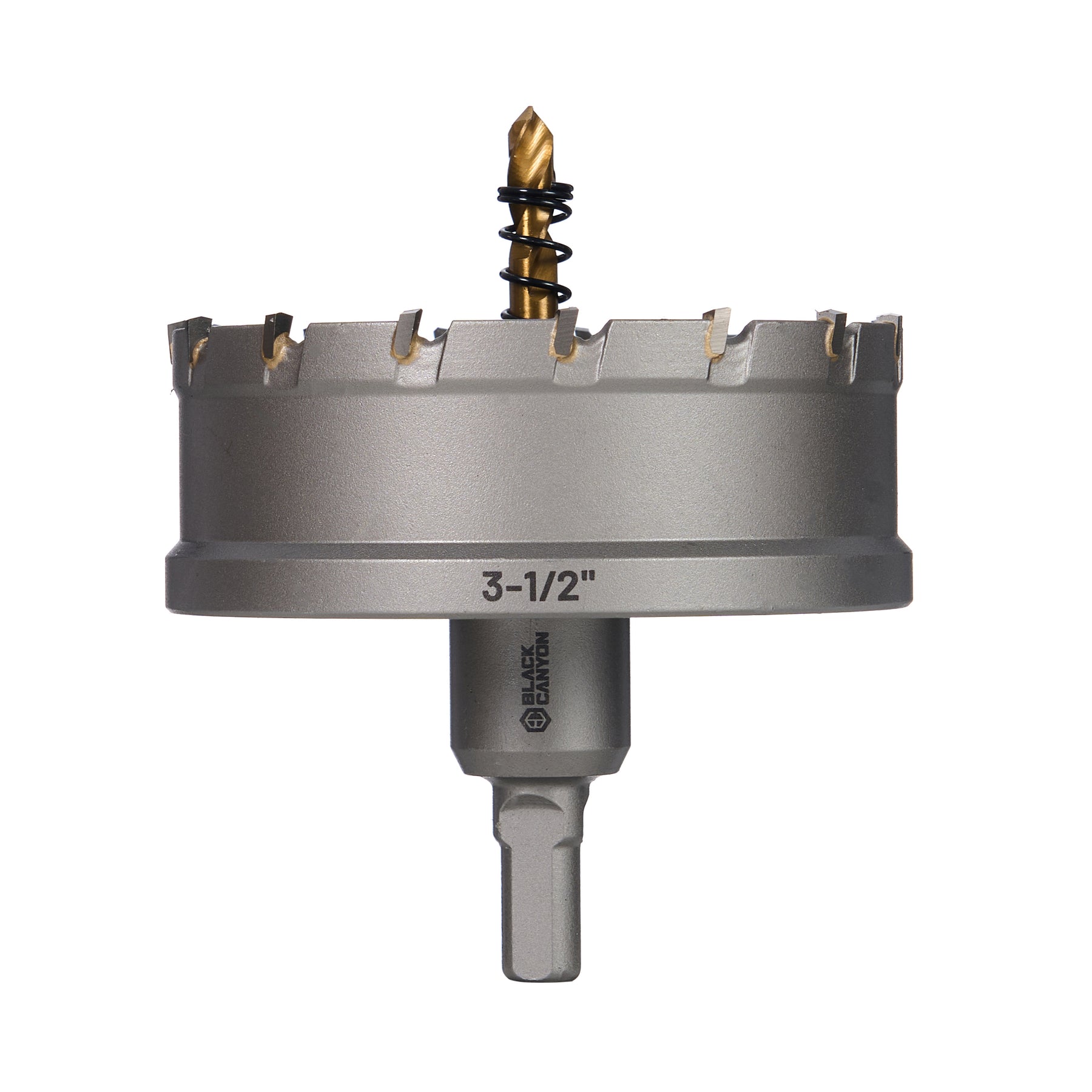3-1/2" Carbide Hole Saw, 3/8" 3-Flat Shank, 1 pc