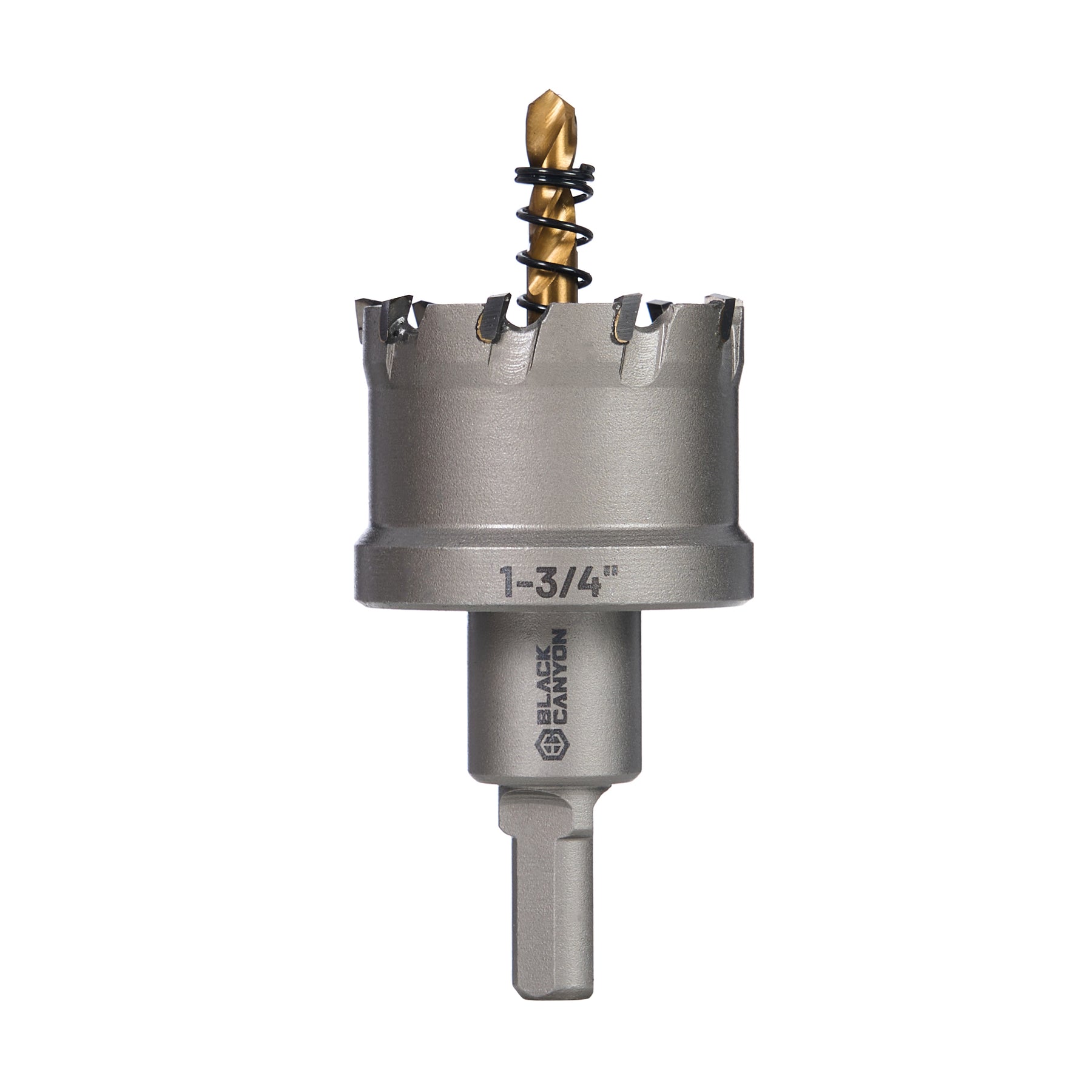 1-3/4" Carbide Hole Saw, 3/8" 3-Flat Shank, 1 pc