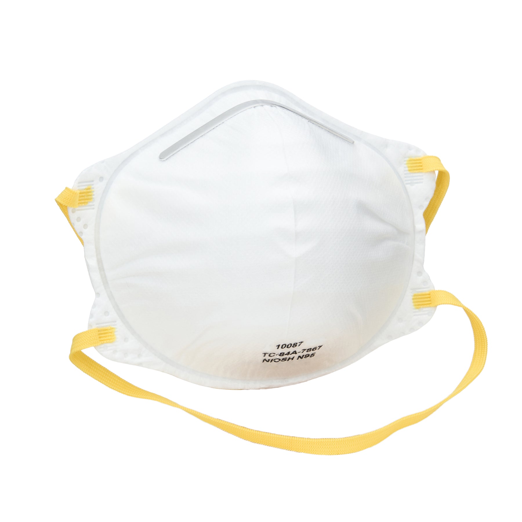 N95 Respirator w/o Exhalation Valve, Disposable, White, 20 count
