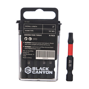 Impact Screwdriver Bits, Torx T27, 1/4