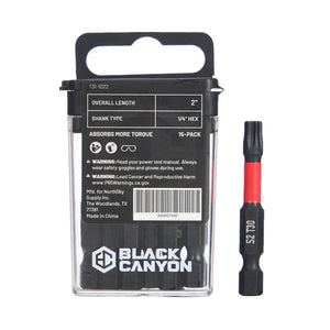 Impact Screwdriver Bits, Torx T30, 1/4