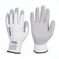 Cut-Resistant Gloves, XL/10, Sandy, White/Gray, Cut Level A2, 12 Pairs