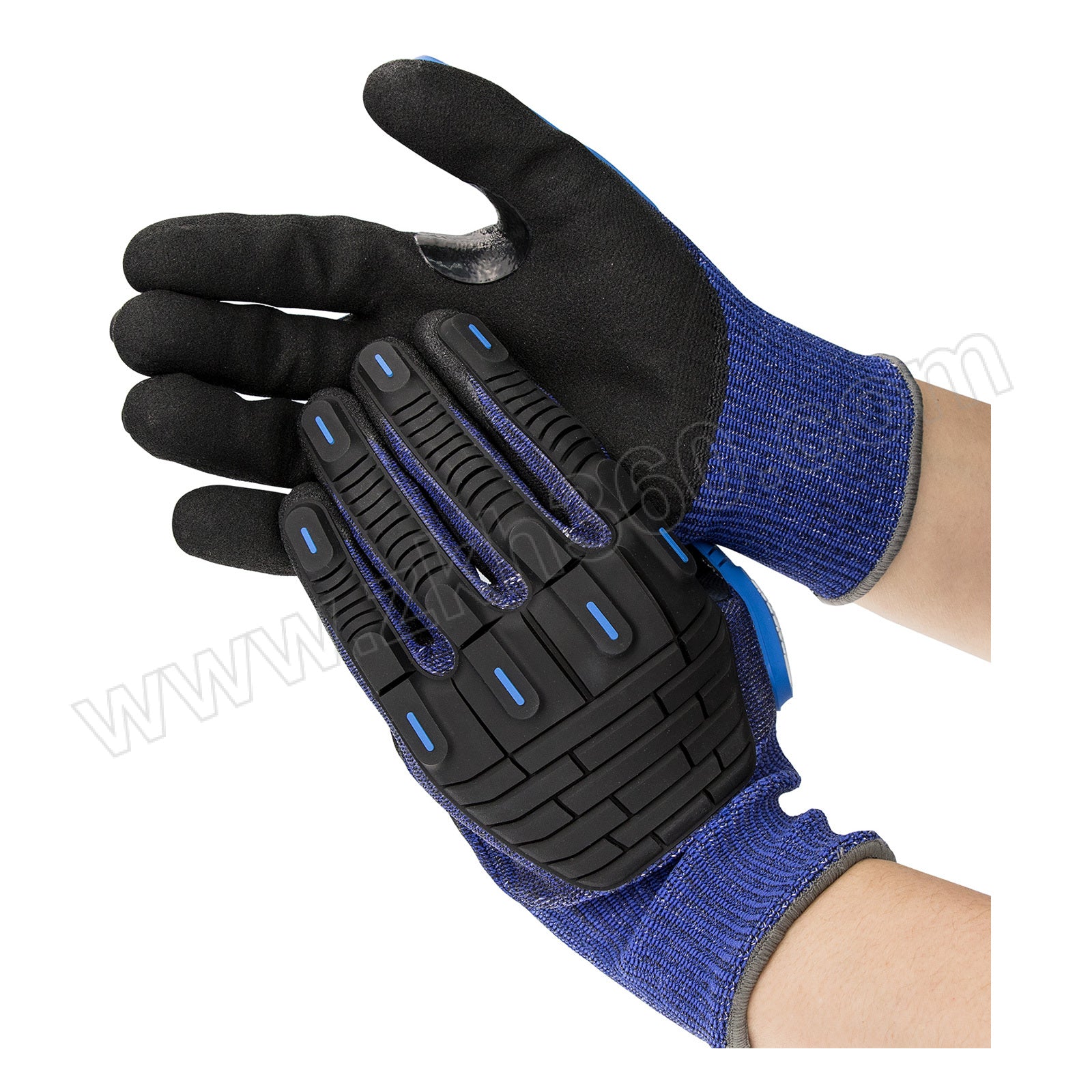 Disposable Nitrile Gloves, 6 mil, Grain, Blue, XL/10, 100 count