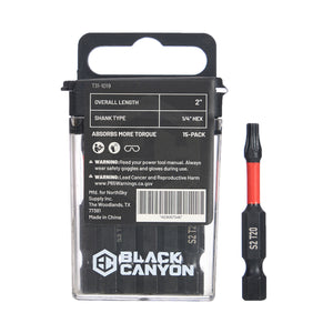 Impact Screwdriver Bits, Torx T20, 1/4