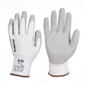 Cut-Resistant Gloves, M/8, Sandy, White/Gray, Cut Level A2, 12 Pairs