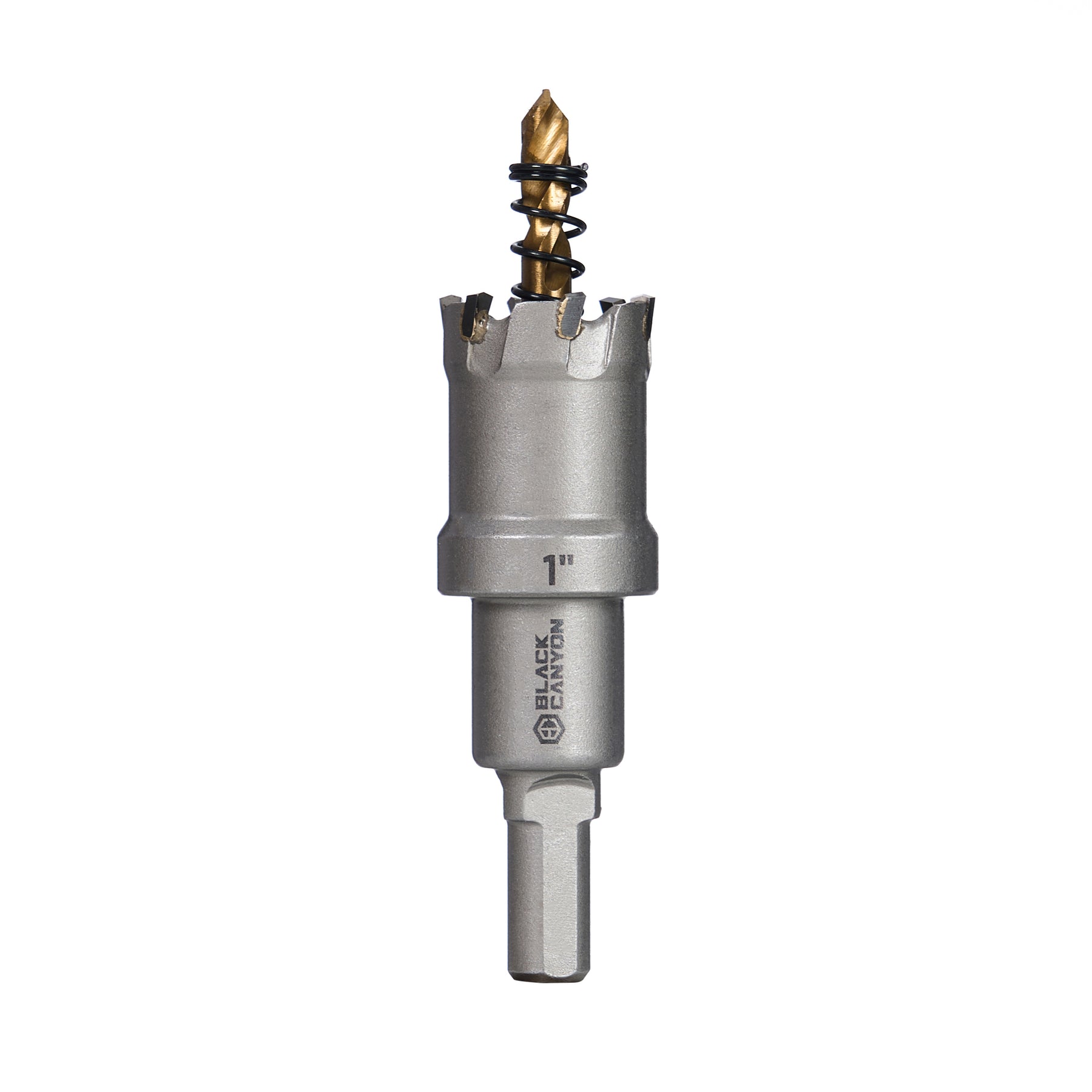 1" Carbide Hole Saw, 3/8" 3-Flat Shank, 1 pc