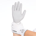 Cut-Resistant Gloves, L/9, Sandy, White/Gray, Cut Level A2, 12 Pairs
