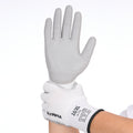 Cut-Resistant Gloves, XL/10, Sandy, White/Gray, Cut Level A2, 12 Pairs