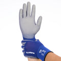 Polyurethane Dipped Gloves, 18ga, Anti-Slip, XL/10, Blue/Gray, 12 pairs