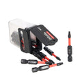 Impact Screwdriver Bits, Square SQ1, 1/4" Shank, 2" Length, 15 pcs