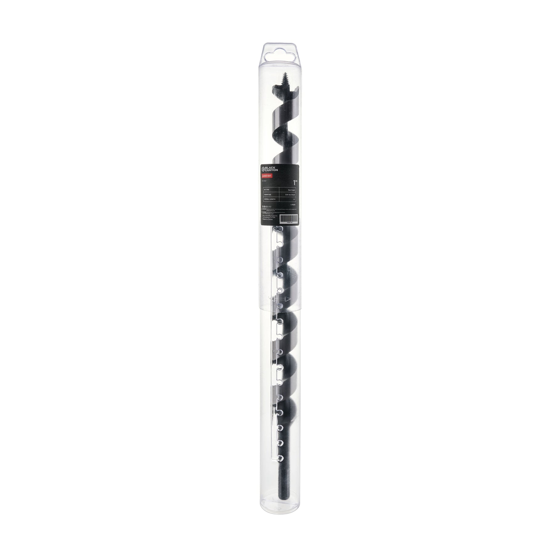 1 in x 17 in Auger Bits, 7/16 in Hex Shank, 1-Pack