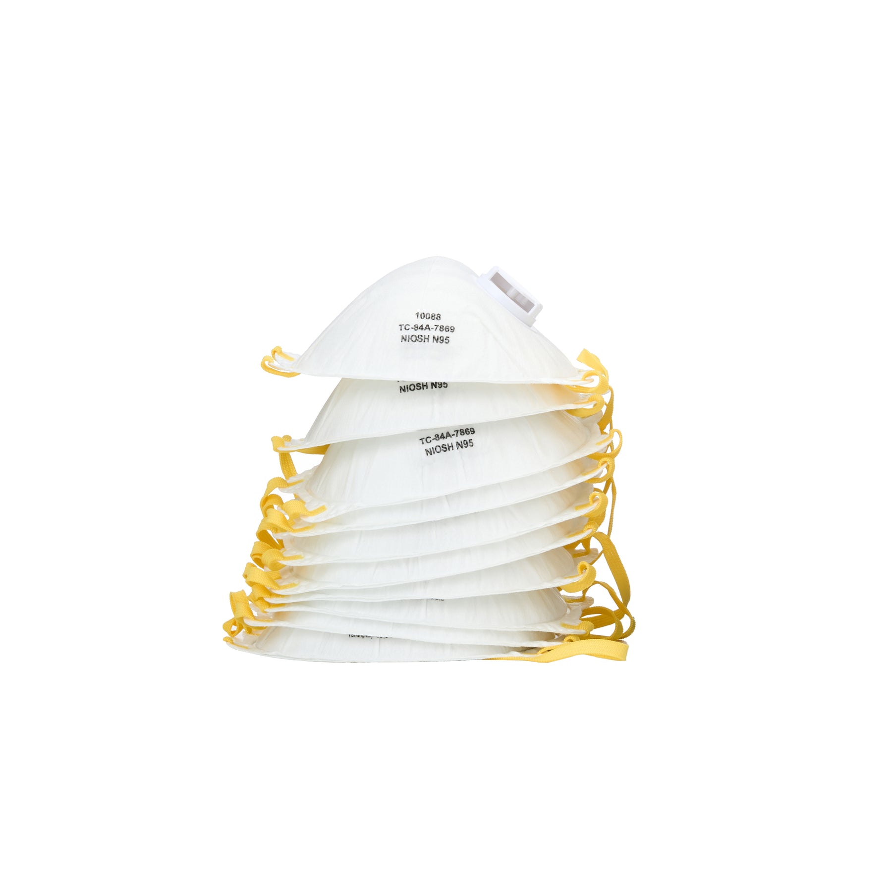 N95 Respirator w/ Exhalation Valve, Disposable, White, 10 count