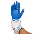 Nitrile Dipped Knit Gloves, XL/10, Smooth, White/Blue, 12 Pairs