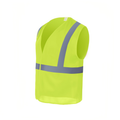 High-Visibility Vest, ANSI Class 2, Lime, 2XL, Hook-and-Loop, Bag of 10