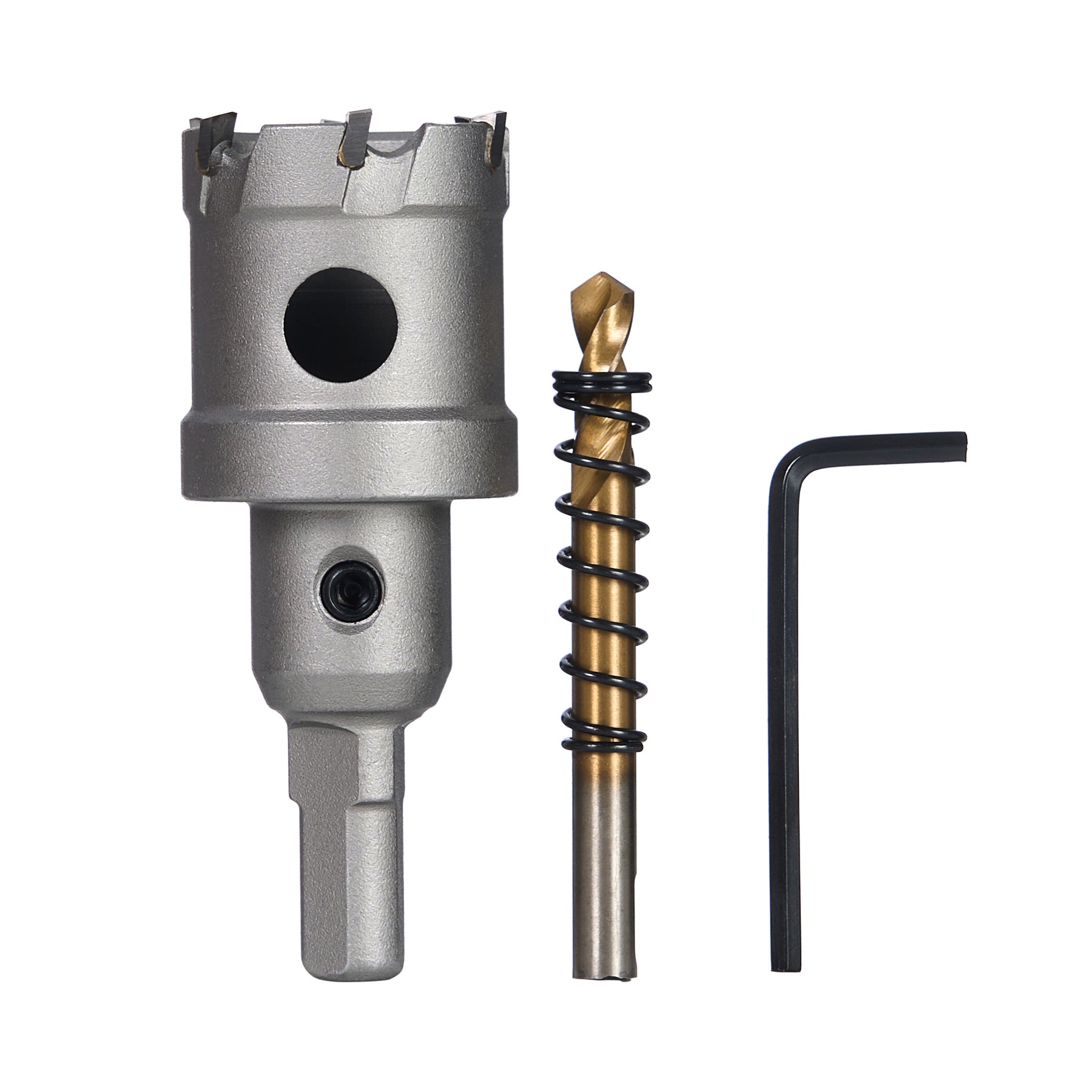 1-7/32" Carbide Hole Saw, 3/8" 3-Flat Shank, 1 pc