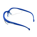 Half-Frame Safety Glasses, Anti-Scratch, Anti-Fog, Blue, 1 pair