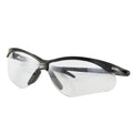 Safety Glasses, Anti-Scratch/Anti-Fog, Half-Frame, Black, 1 Pair