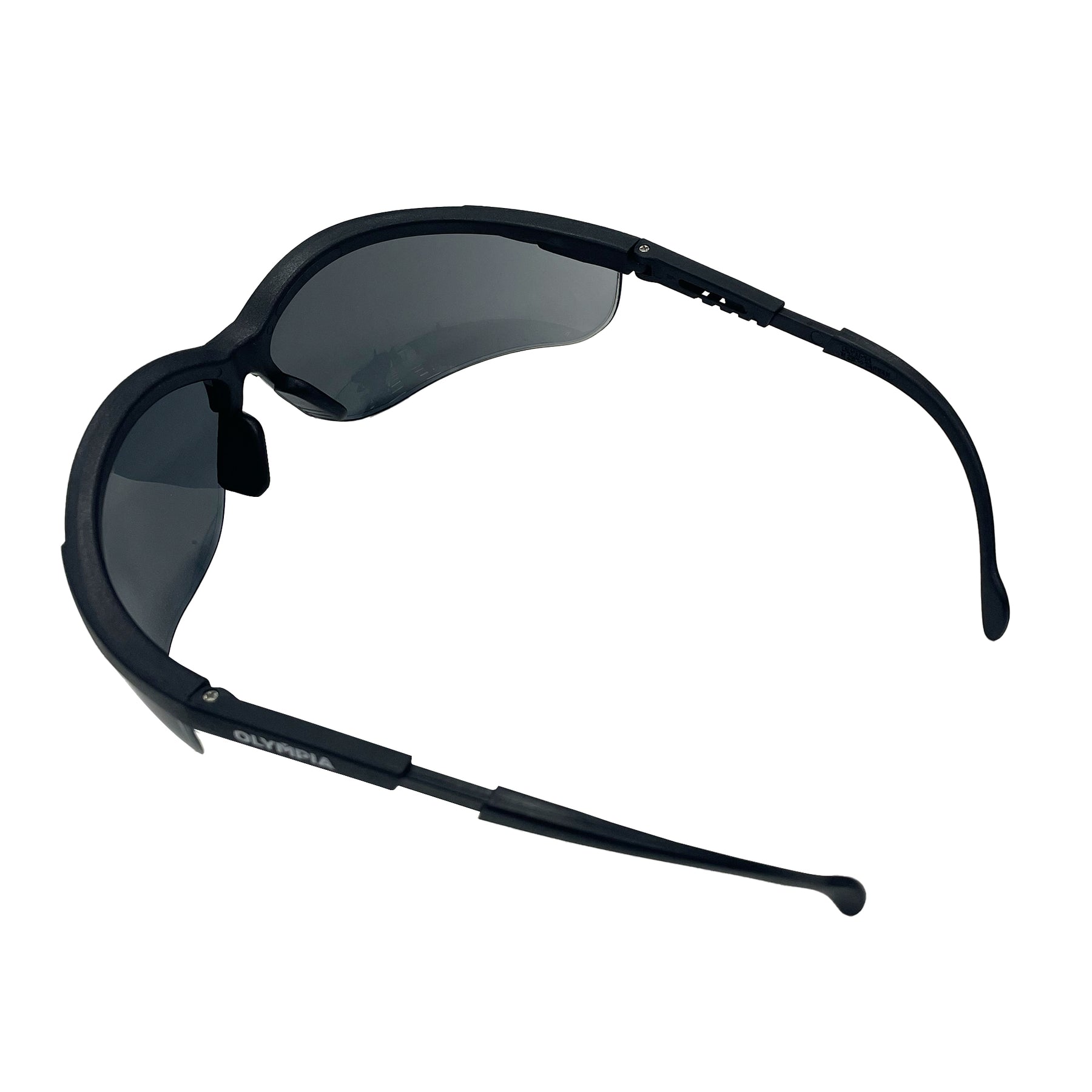 Half-Frame Glasses, Scratchproof, Anti-Fog, Smoke, Blk, 1 ct