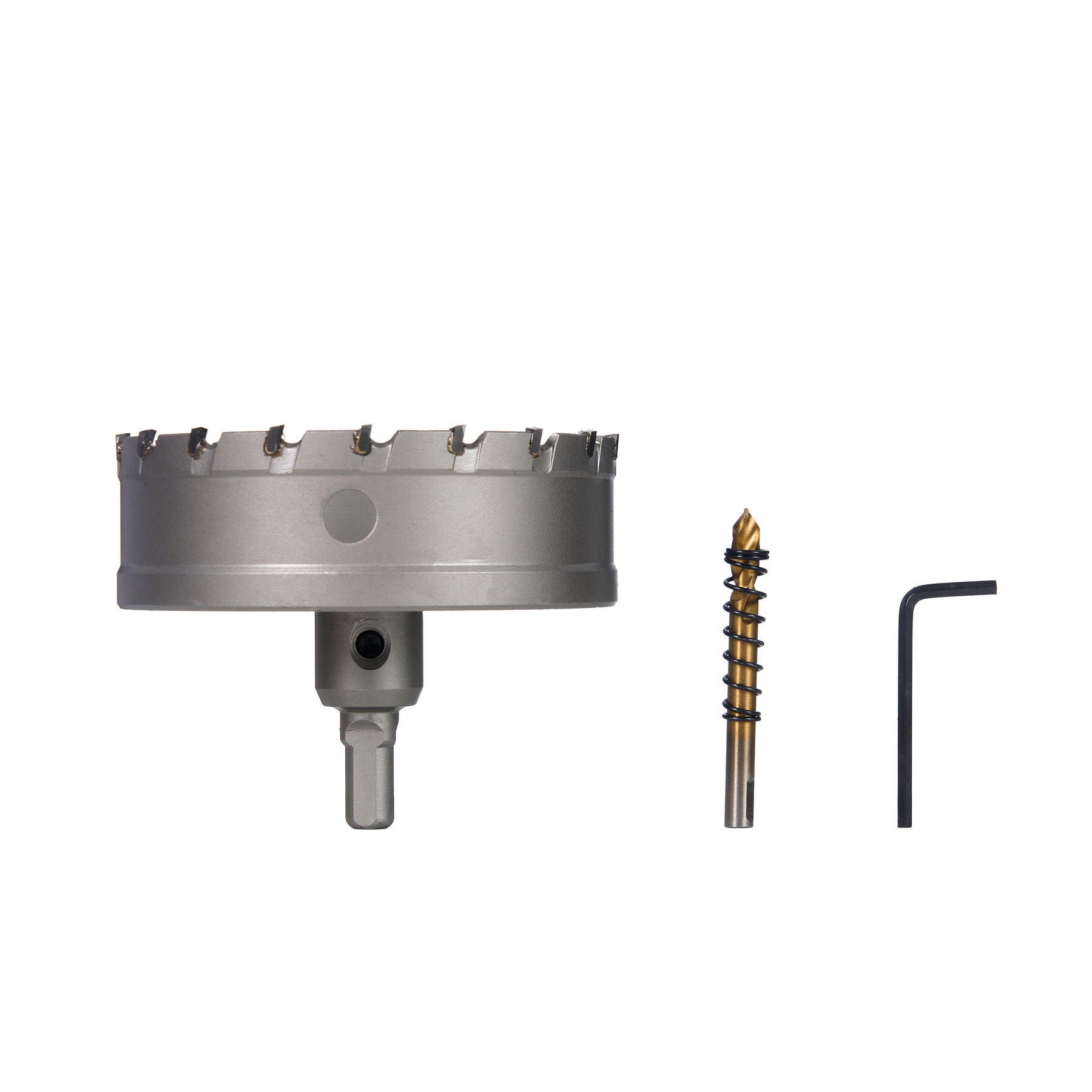 4" Carbide Hole Saw, 3/8" 3-Flat Shank, 1 pc