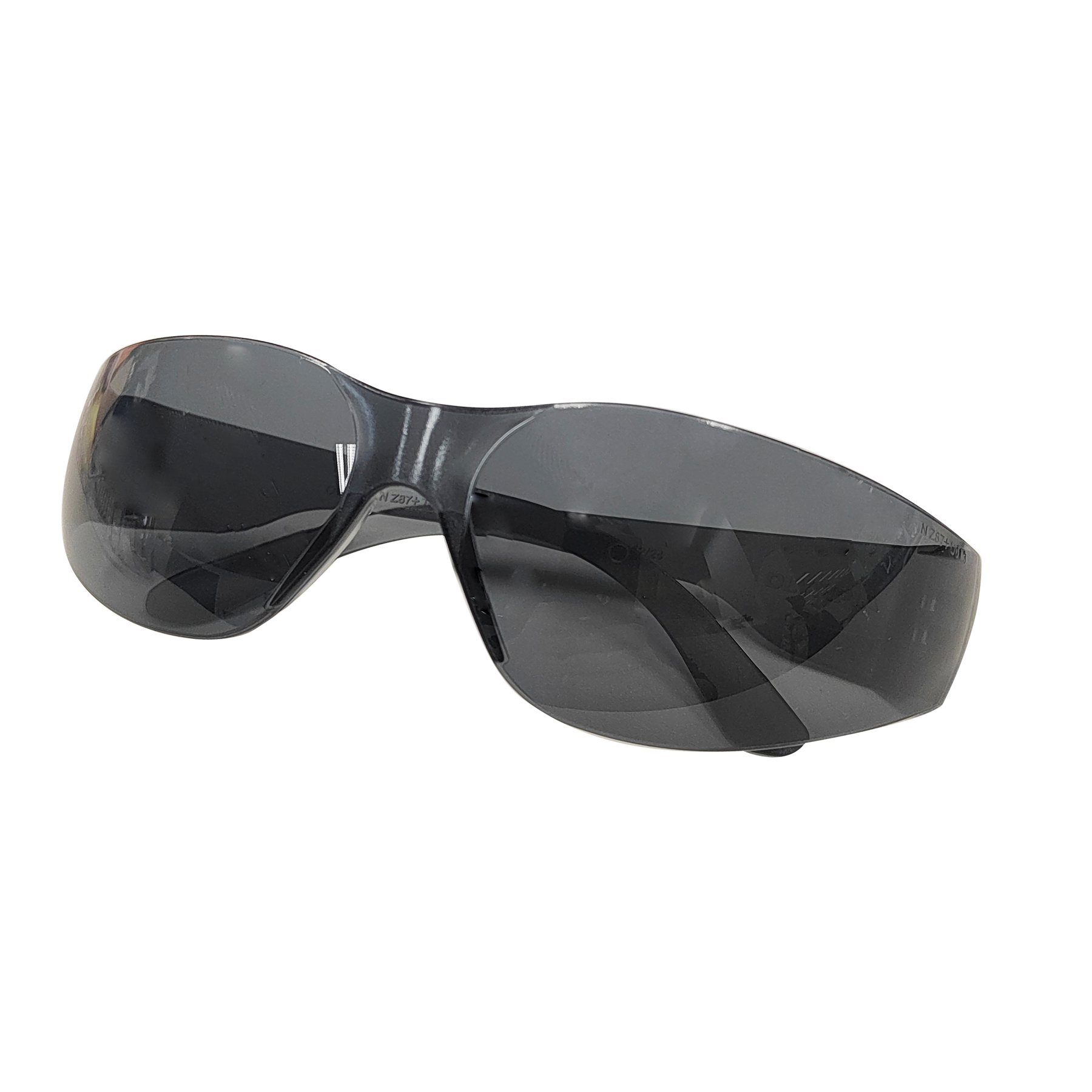 Frameless Safety Glasses, Anti-Scratch, Smoke, 12 pairs