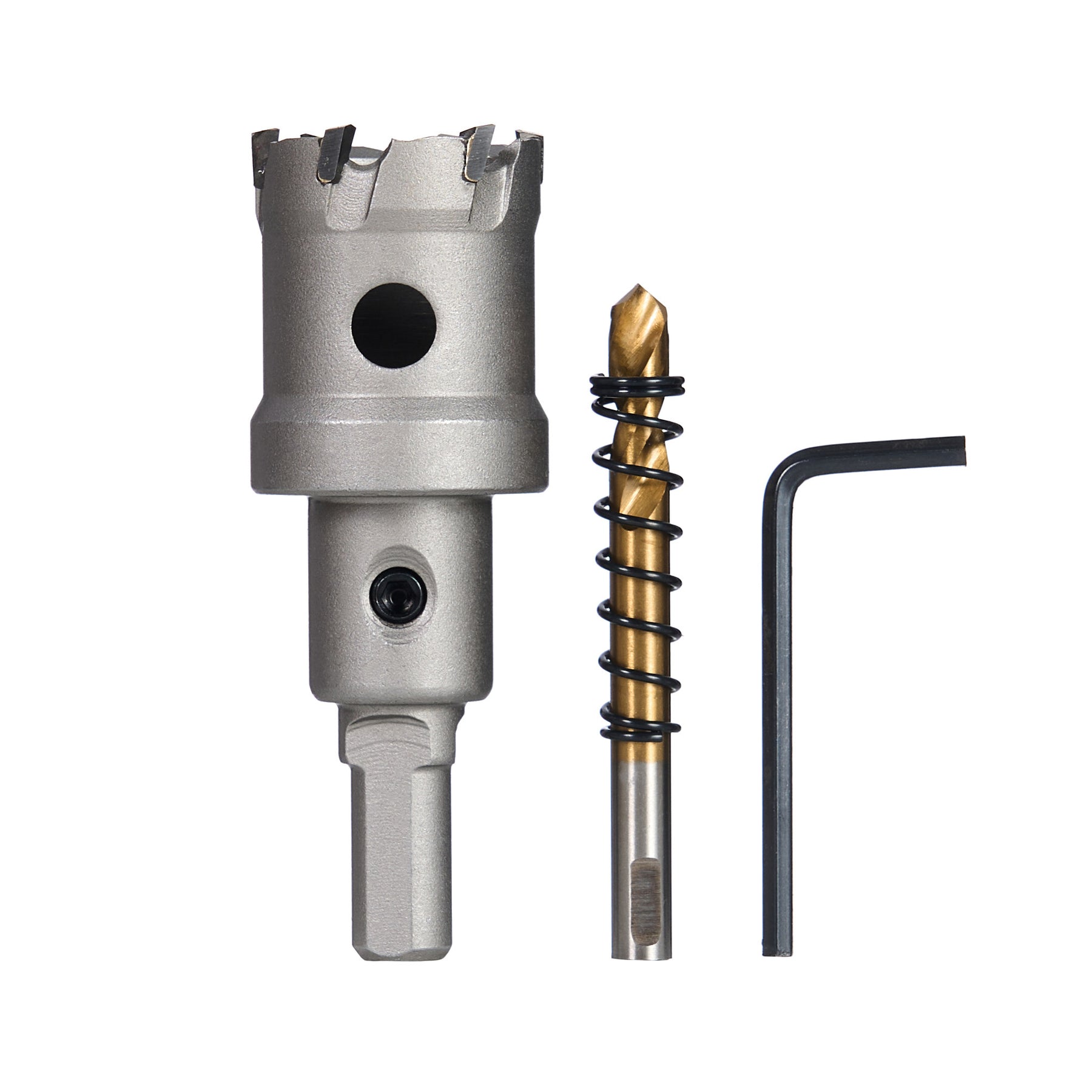 1-1/8" Carbide Hole Saw, 3/8" 3-Flat Shank, 1 pc