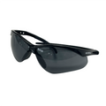 Half-Frame Glasses, Anti-Scratch, Anti-Fog, Smoke, Blk, 1 ct