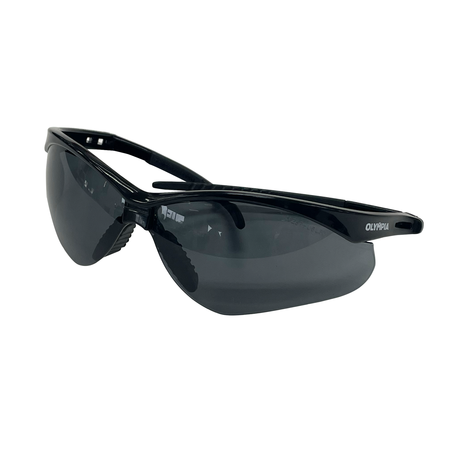 Half-Frame Glasses, Anti-Scratch, Anti-Fog, Smoke, Blk, 1 ct