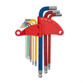L-Shaped Hex Key Set, SAE, 9 pcs