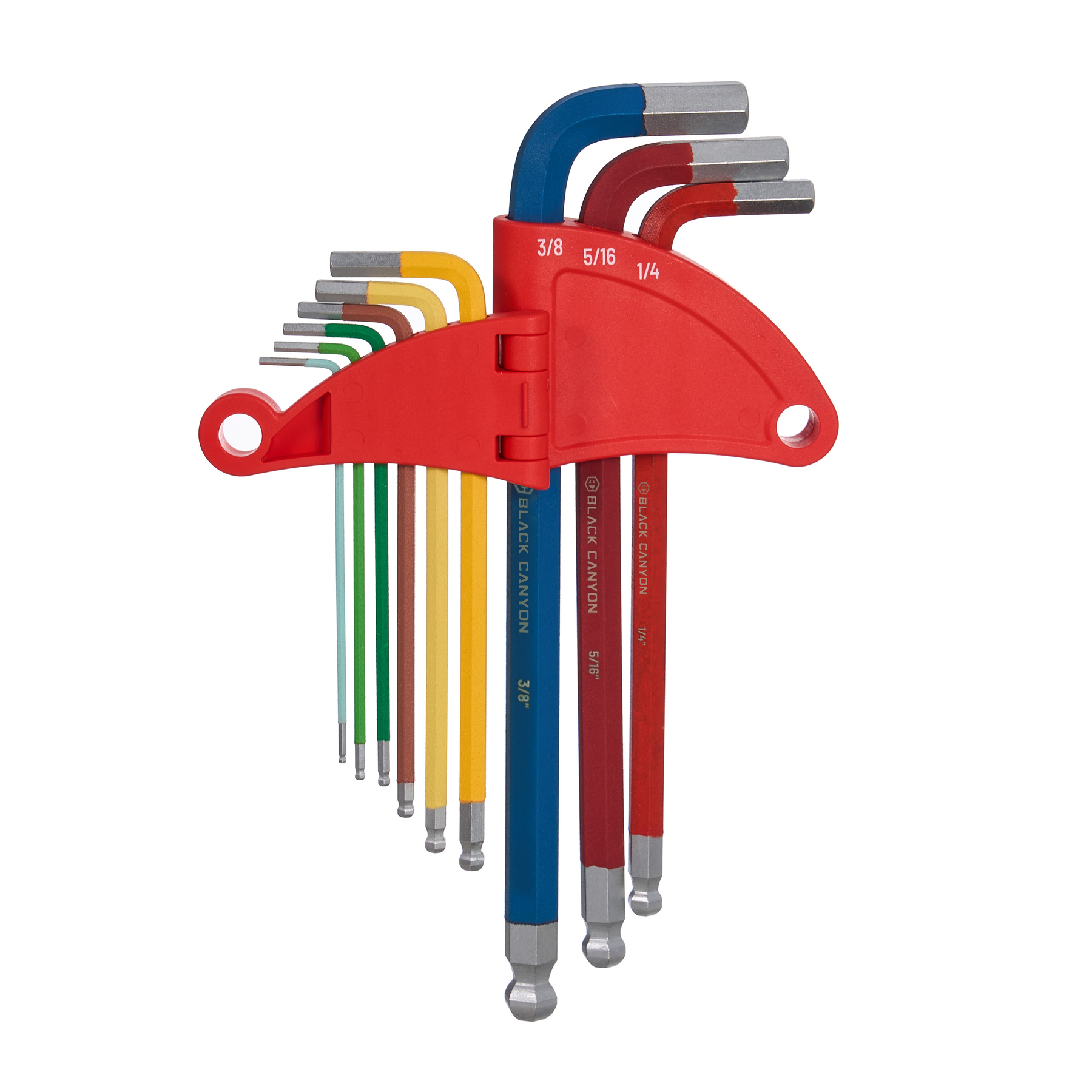 L-Shaped Hex Key Set, SAE, 9 pcs