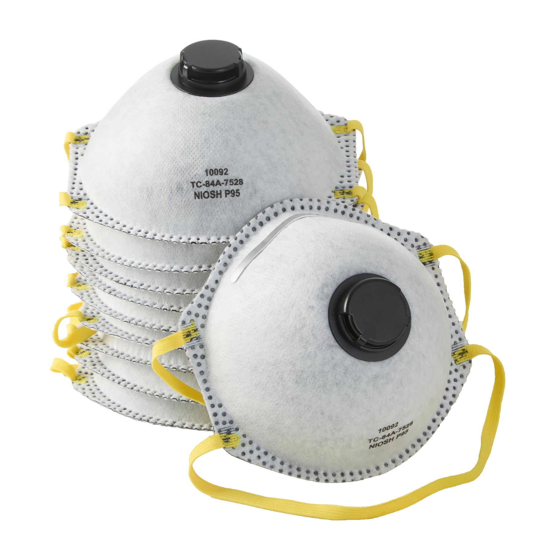 P95 Particulate Respirator with Exhalation Valve - Cup Style, Gray,