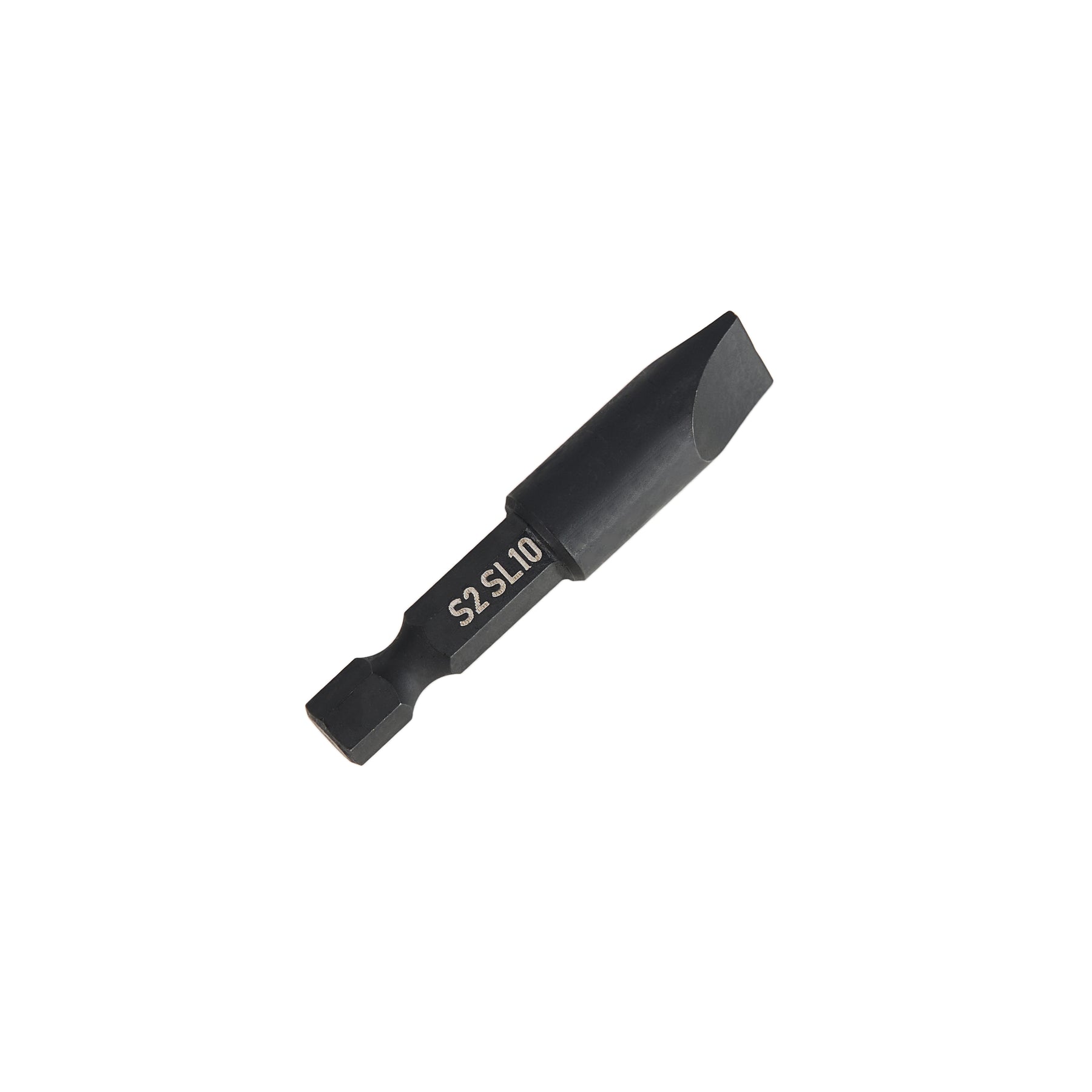 Impact Screwdriver Bits, Slotted SL10, 1/4" Shank, 2" Length, 15 pcs