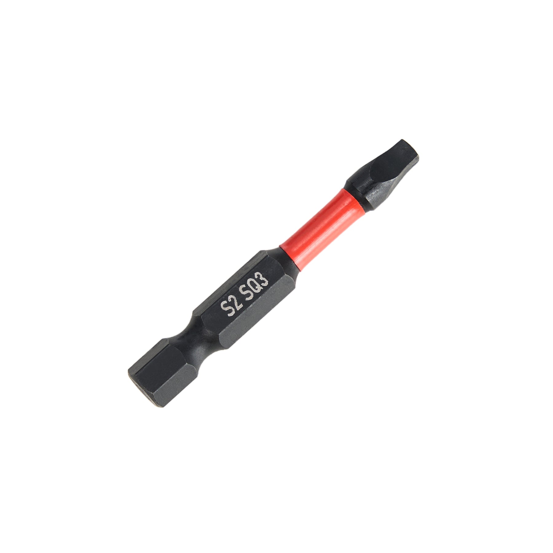Impact Screwdriver Bits, Square SQ3, 1/4" Shank, 2" Length, 15 pcs