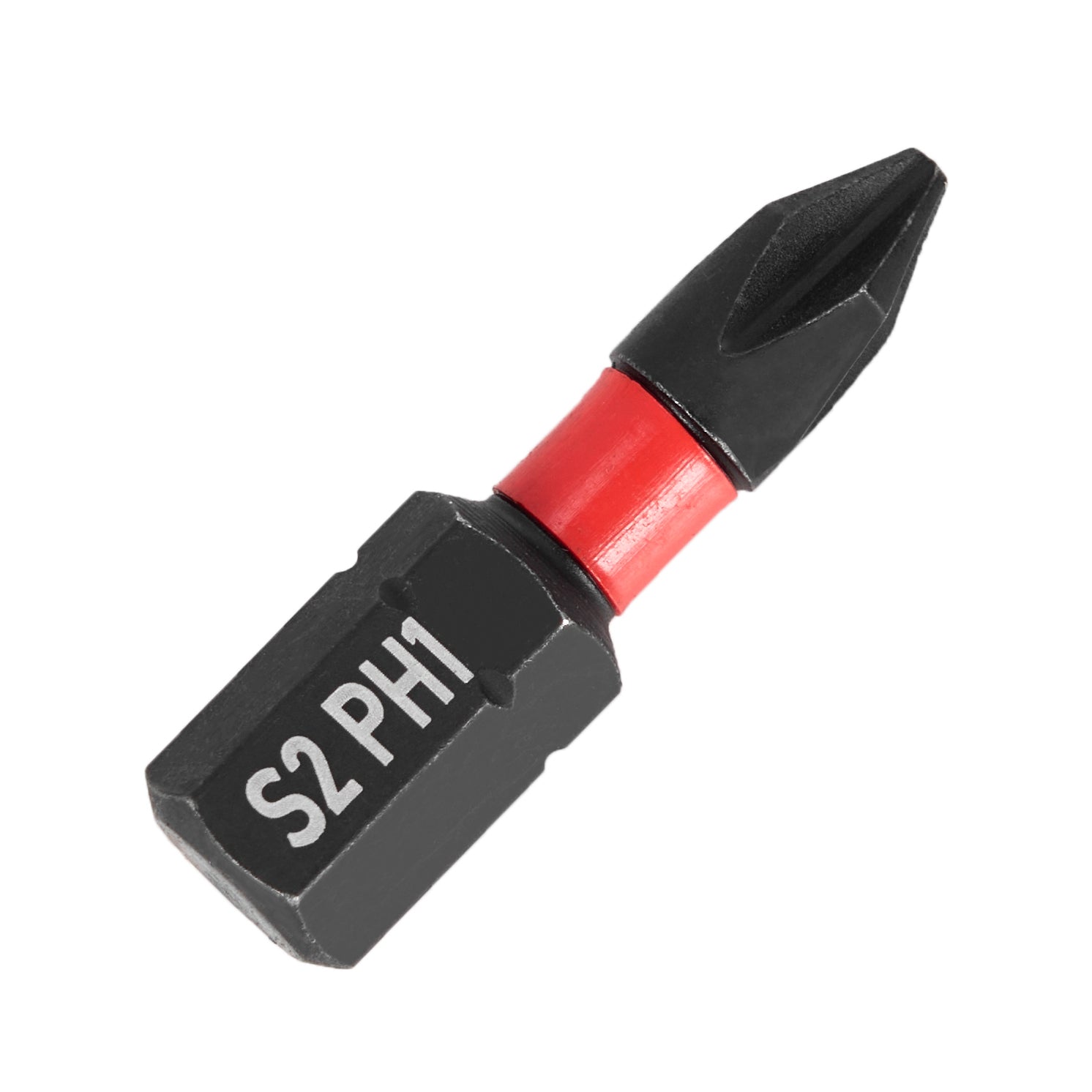 Impact Screwdriver Bits, Phillips PH1, 1/4" Shank, 1" Length, 25 pcs