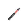 Impact Screwdriver Bits, Square SQ2, 1/4" Shank, 2" Length, 15 pcs
