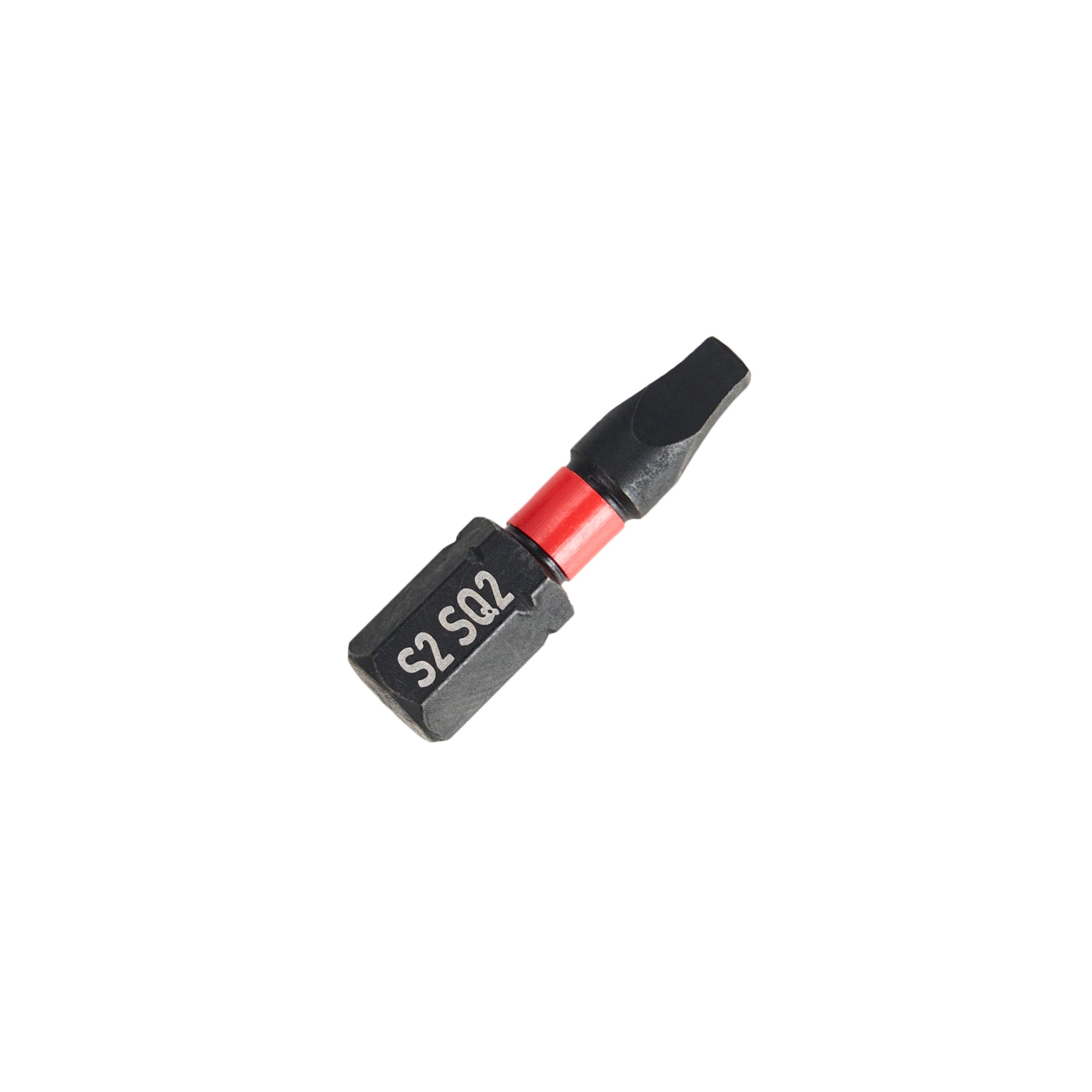 Impact Screwdriver Bits, Square SQ2, 1/4" Shank, 1" Length, 25 pcs