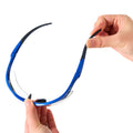 Safety Glasses, Half Frame, Anti-Scratch/Anti-Fog, Blue, 1 pair