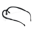 Half-Frame Safety Glasses, Anti-Scratch, Anti-Fog, Black, 1 pair