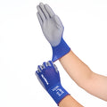 Polyurethane Dipped Gloves, 18ga, Anti-Slip, XXL/11, Blue/Gray, 12 pairs