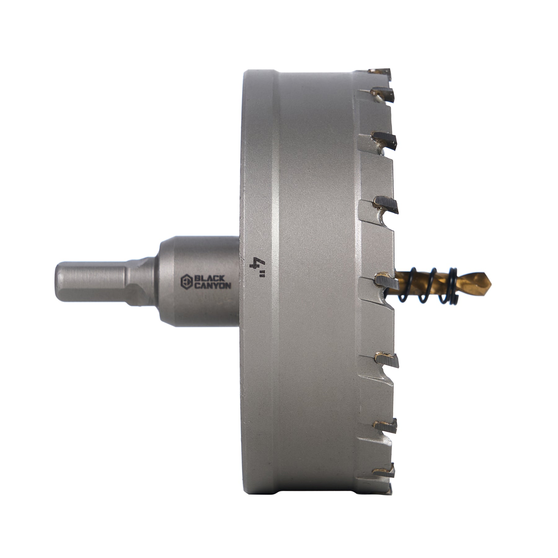 4" Carbide Hole Saw, 3/8" 3-Flat Shank, 1 pc