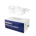 OTG Safety Glasses, Frameless, Clear, 12 pairs