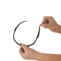 Safety Glasses, Anti-Scratch/Anti-Fog, Half-Frame, Black, 1 Pair