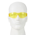 Frameless Safety Glasses, Anti-Scratch, Amber, 12 pairs