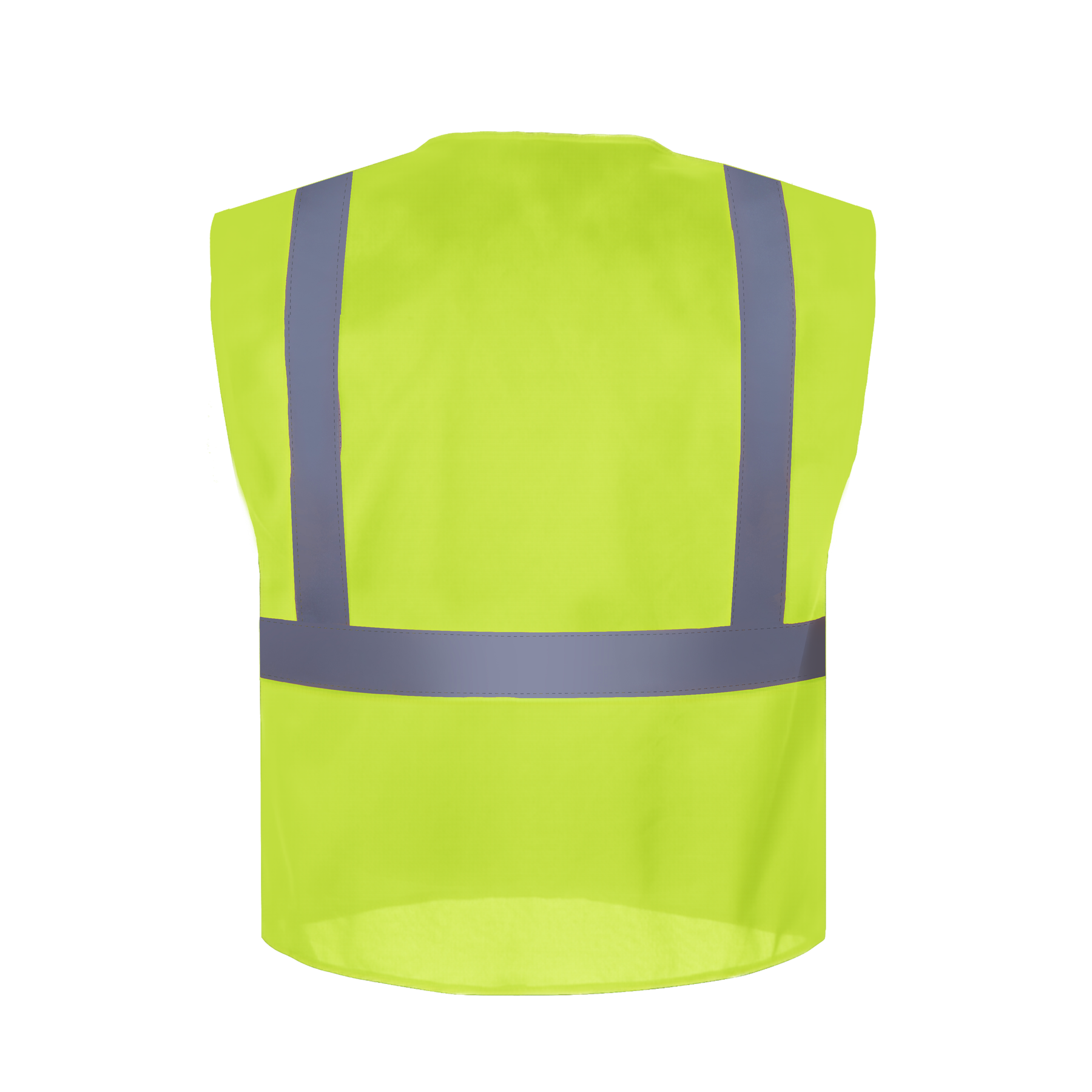 High-Visibility Vest, ANSI Class 2, Lime, 2XL, Hook-and-Loop, Bag of 10