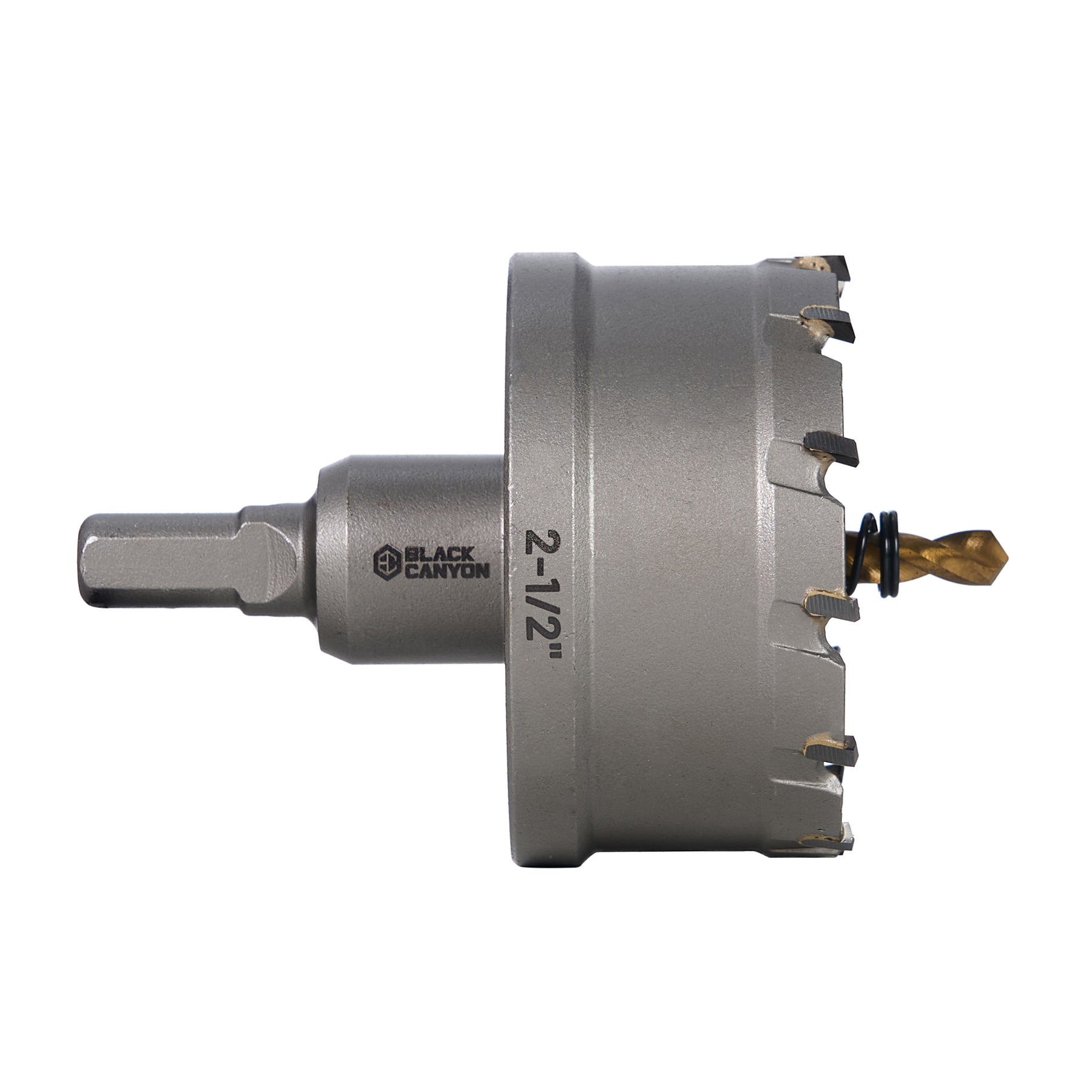 2-1/2" Carbide Hole Saw, 3/8" 3-Flat Shank, 1 pc