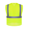 High-Visibility Vest, ANSI Class 2, Lime, L, Zipper, Bag of 10