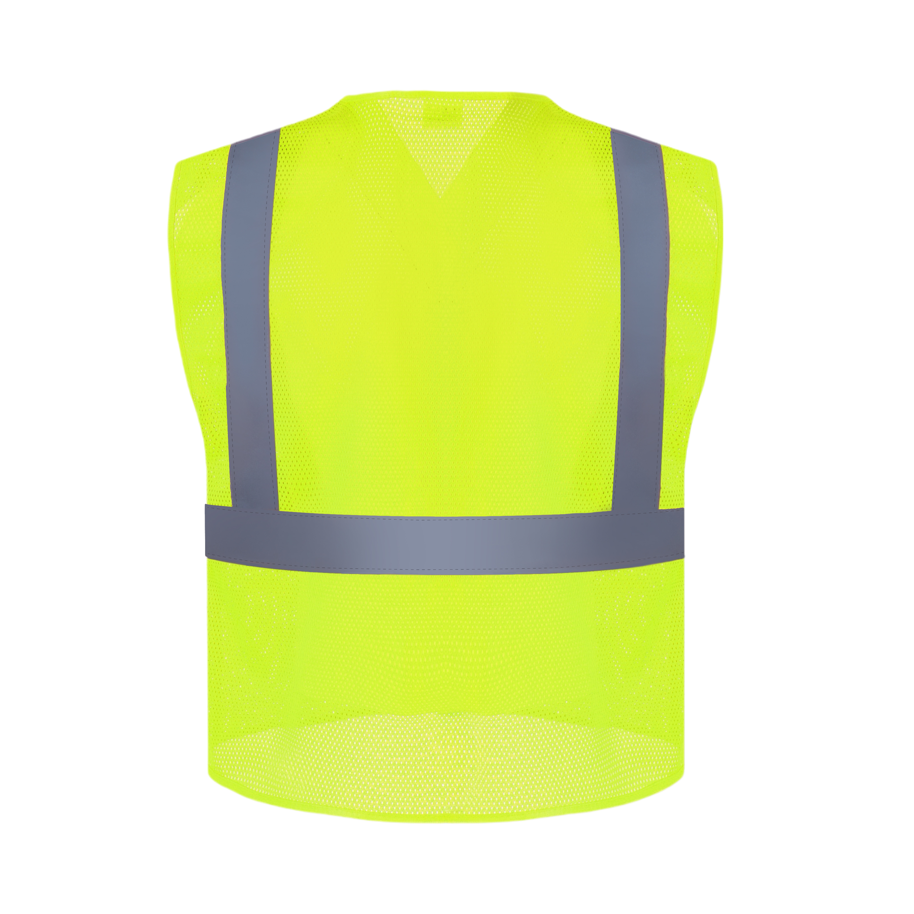 High-Visibility Vest, ANSI Class 2, Lime, L, Zipper, Bag of 10